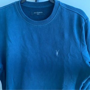 All Saints Raven Crew Sweater Navy | Small